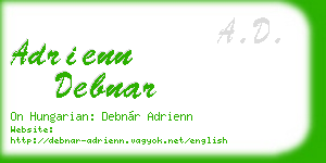 adrienn debnar business card
